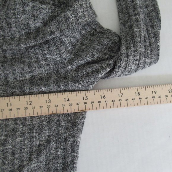 7 For All Mankind Womens S Cowl Neck Long Sleeve Fitted Tunic Sweater Top Gray - Picture 3 of 9